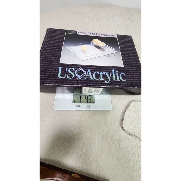 Cheese & Cracker Serving tray Holder Fancy U.S. Acrylic 1993 - Picture 7 of 7